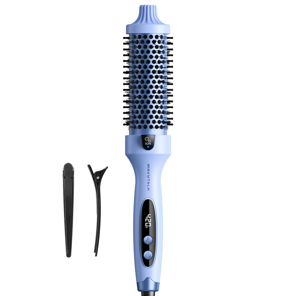 Wavytalk Thermal Brush 1.5 Inch Heated Round Brush with Ionic Ceramic for Smooth Blowout Hair Styling