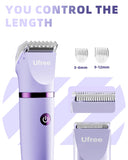 Ufree Bikini Trimmer Electric Razor for Women Ceramic Blade IPX7 Waterproof Rechargeable Lady Shaver Purple