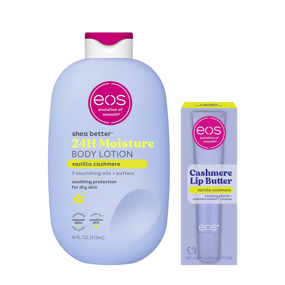 eos Shea Better Body Lotion Vanilla Cashmere Lightweight Non Greasy Moisturizer for Dry Skin Care