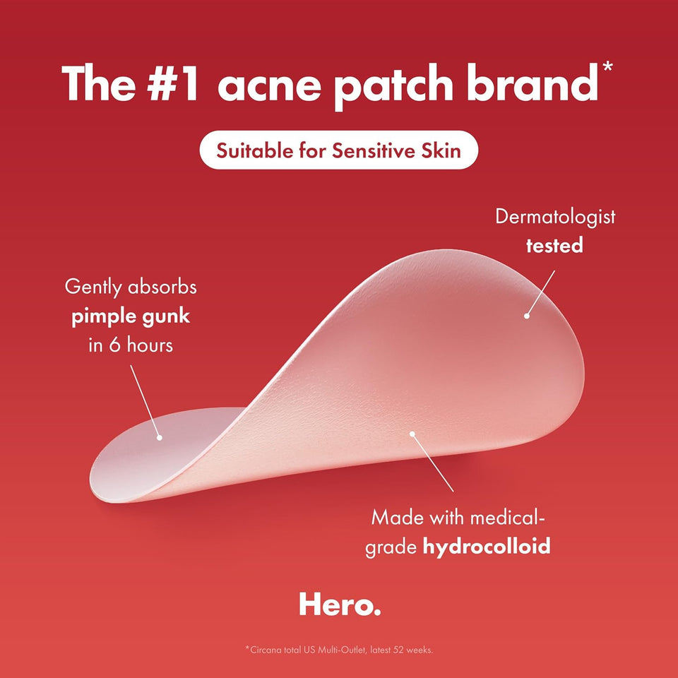 Mighty Patch Original Acne Pimple Patches by Hero Cosmetics Hydrocolloid Spot Stickers 36 Count