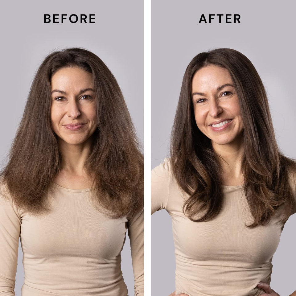 L'ANGE HAIR Le Volume 2-in-1 Titanium Blow Dryer Brush Frizz Control Oval Barrel Blush 60mm