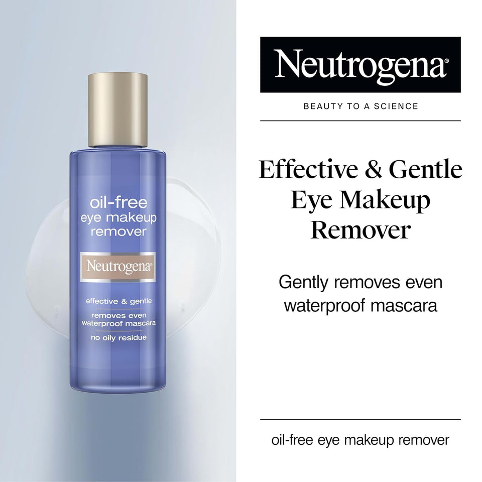 Neutrogena Gentle Oil Free Eye Makeup Remover for Sensitive Eyes and Waterproof Makeup Removal