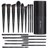 BS MALL Makeup Brush Set 18 Piece Professional Cosmetic Brushes with Black Case for Flawless Makeup