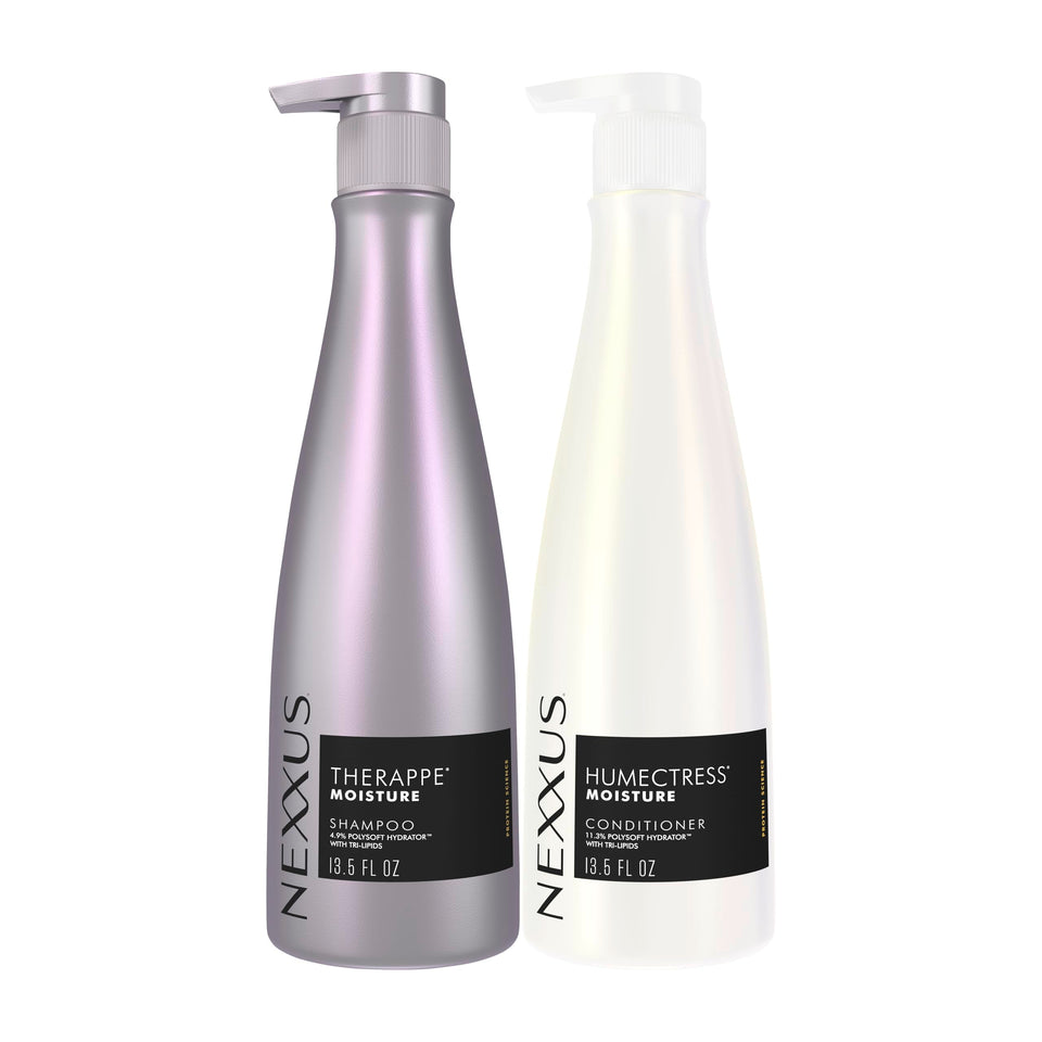 Nexxus Therappe Shampoo and Humectress Conditioner Set for Dry Hair with Caviar Complex and Elastin Protein