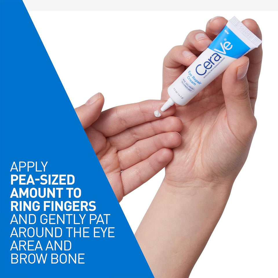 CeraVe Eye Repair Cream for Puffiness & Under Eye Bags with Hyaluronic Acid & Niacinamide