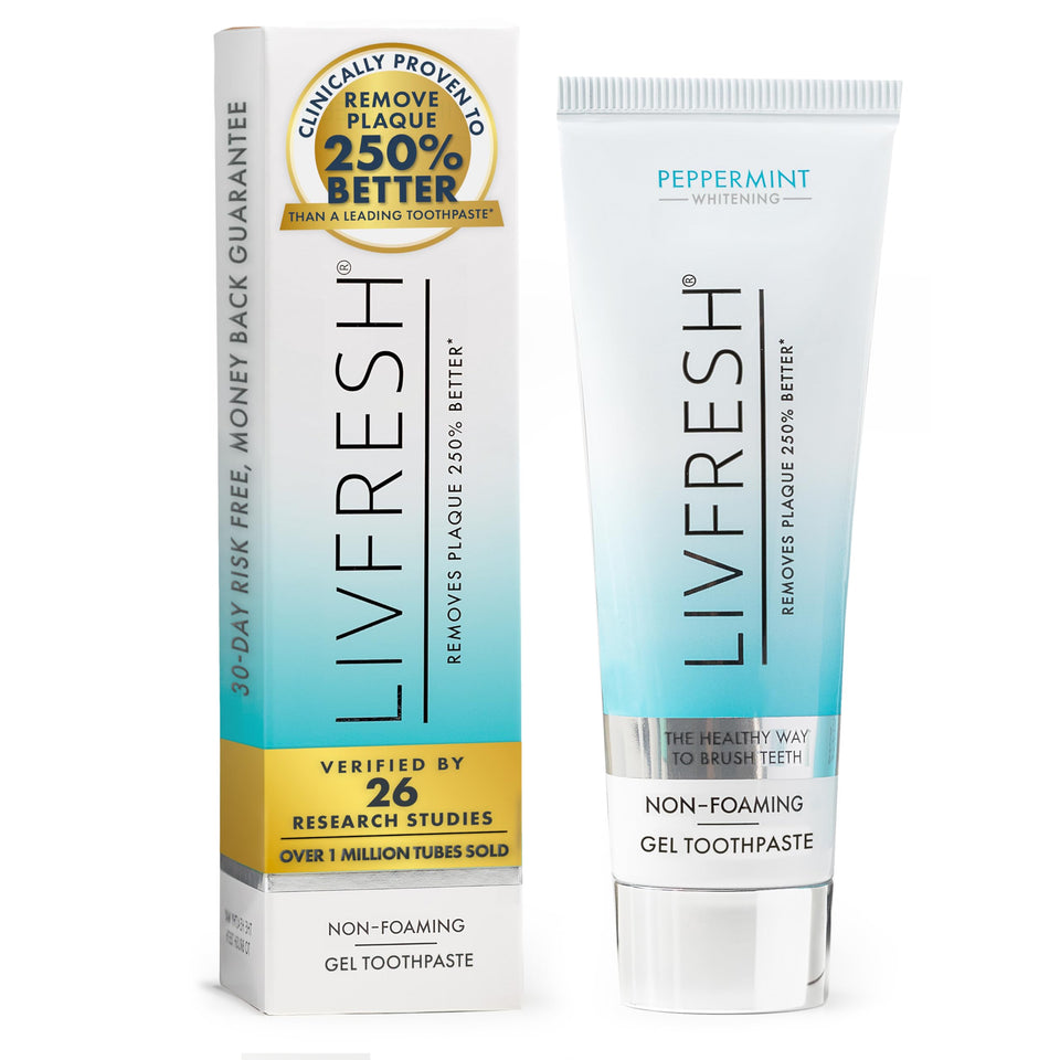 LIVFRESH Toothpaste Gel Clinically Proven for Better Plaque Removal and Improved Gum Health