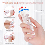 Professional Ear and Nose Hair Trimmer with Waterproof Dual Edge Blades for Men and Women Pink