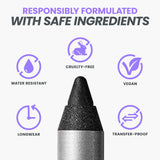Wonderskin 1440 Longwear Eyeliner Pencil Deep Black Waterproof Formula for Lasting Eye Makeup