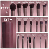 BS MALL Makeup Brush Set 18 Piece Professional Cosmetic Brushes with Black Case for Flawless Makeup