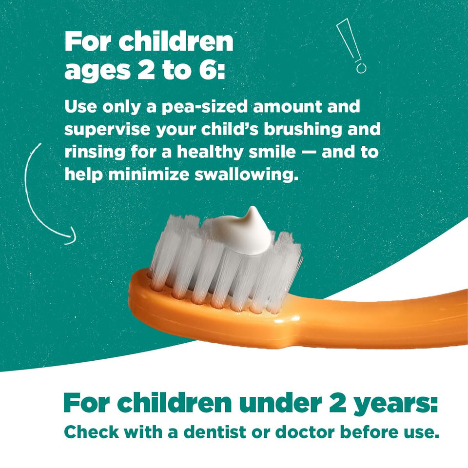Tom’s of Maine Watermelon Wiggle Kids Toothpaste with Fluoride for Daily Cavity Protection Care