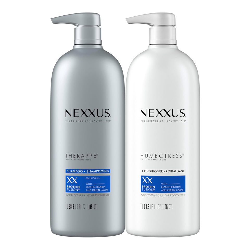 Nexxus Therappe Shampoo and Humectress Conditioner Set for Dry Hair with Caviar Complex and Elastin Protein