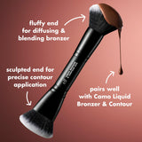 e.l.f. Liquid Bronzer Contour Duo Brush Dual-Ended Synthetic Vegan 100% Cruelty-Free