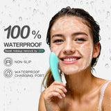 PRITECH Facial Cleansing Brush with Silicone Face Scrubber and Heat Massage for Deep Skin Cleaning