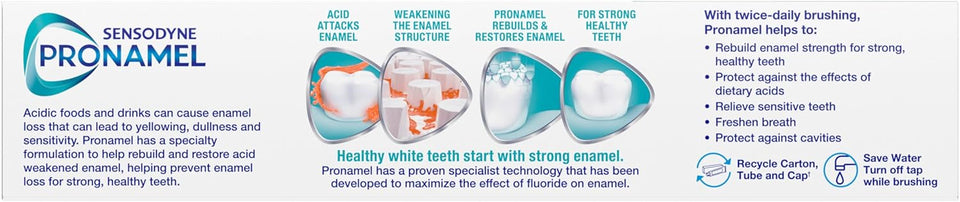 Sensodyne Pronamel Teeth Whitening Toothpaste for Enamel Protection Sensitivity Relief and Oral Care Pack of 4