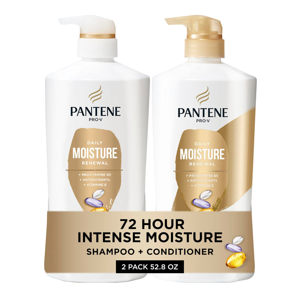 Pantene Daily Moisture Renewal Hair Care Set for Soft Smooth and Healthy Looking Hair All Types
