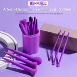 BS MALL Makeup Brush Set 18 Piece Professional Cosmetic Brushes with Black Case for Flawless Makeup