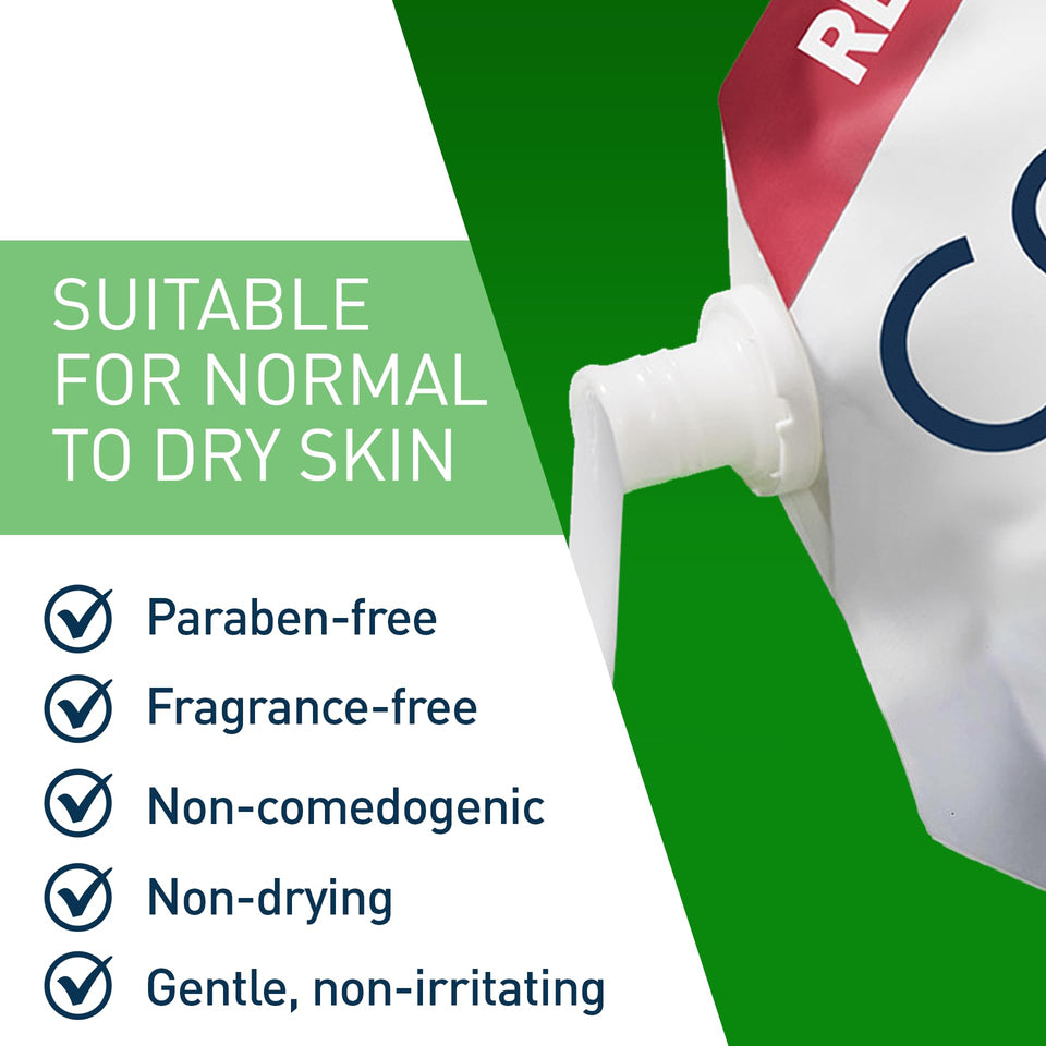 CeraVe Hydrating Facial Cleanser, Moisturizing Face Wash For Dry Skin, Hyaluronic Acid + Ceramides + Glycerin, Hydrating Cleanser For Normal To Dry Skin, National Eczema Association Certified, 19 Oz