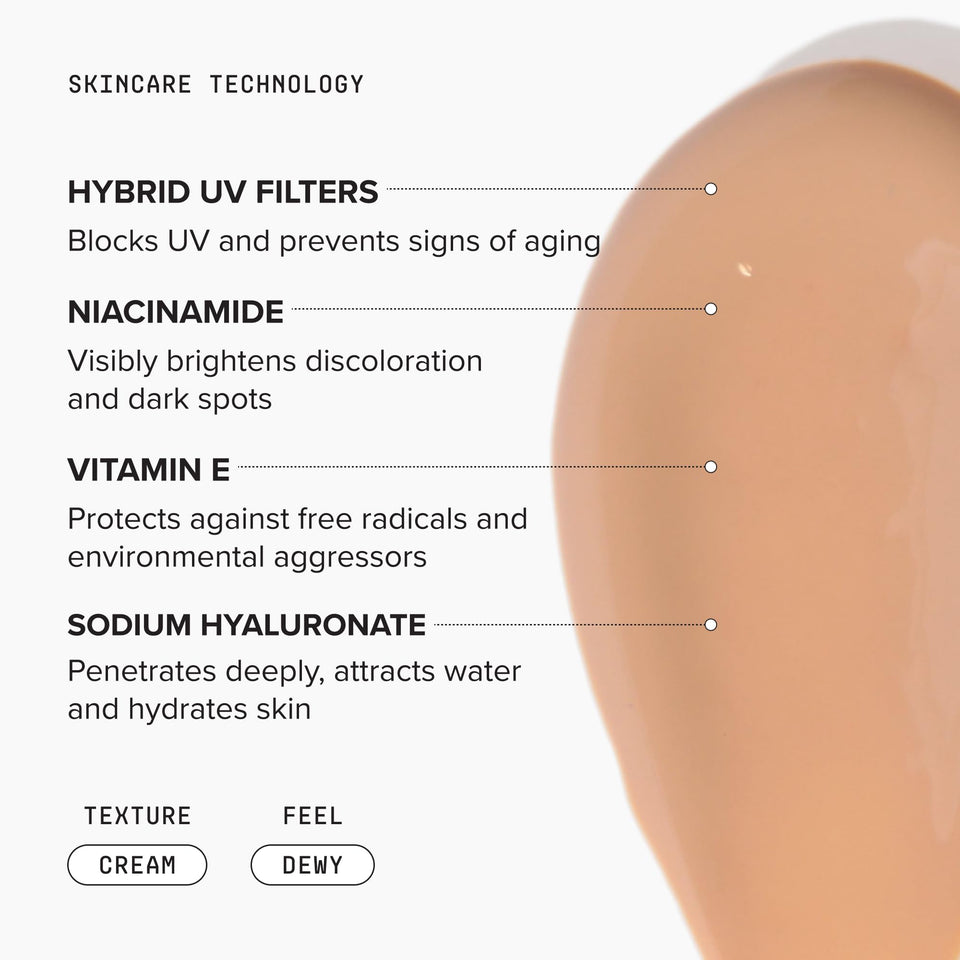 DRMTLGY Universal Tinted Moisturizer SPF 46 with Hyaluronic Acid and Broad Spectrum UV Protection