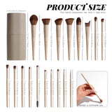 BS-MALL 18 Piece Professional Makeup Brush Set with Travel Case Synthetic Face Eye Brushes