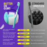 GuruNanda Butter on Gums ADA Accepted Toothbrush Ultra Soft 8000+ Bristles Sensitive Gums Whitening 6 Count