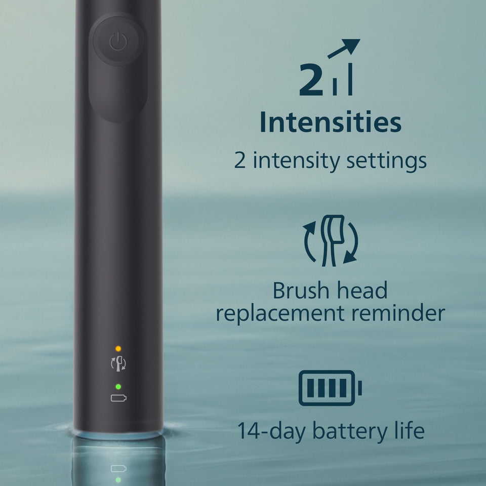 Philips Sonicare 4100 Electric Toothbrush Pressure Sensor SmartTimer Quadpacer Black HX3681