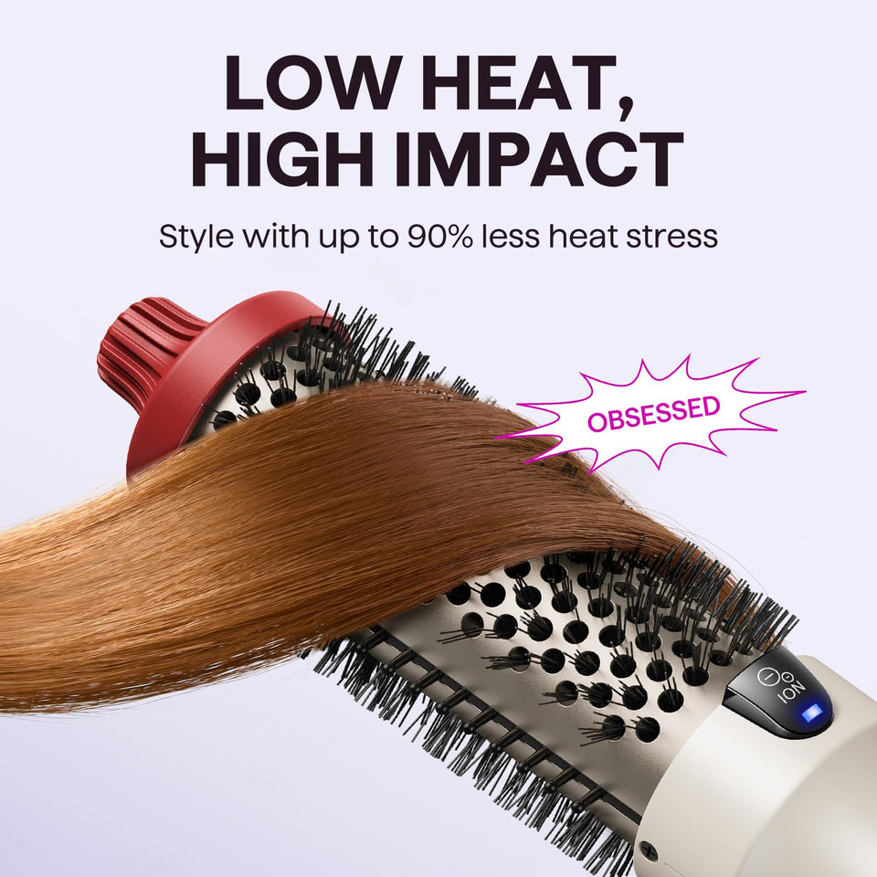 Wavytalk Thermal Brush 1.5 Inch Heated Round Brush with Ionic Ceramic for Smooth Blowout Hair Styling