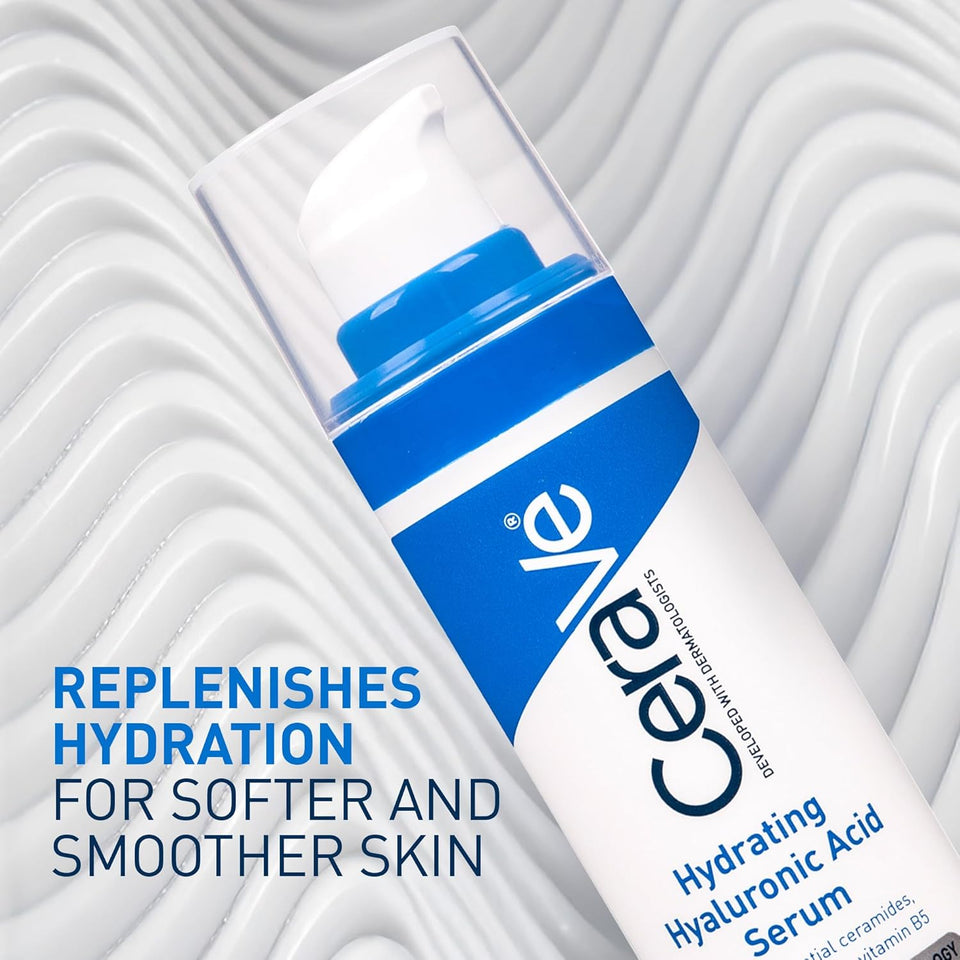 CeraVe Hyaluronic Acid Serum for Face with Vitamin B5 & Ceramides Deep Hydration 1 Oz