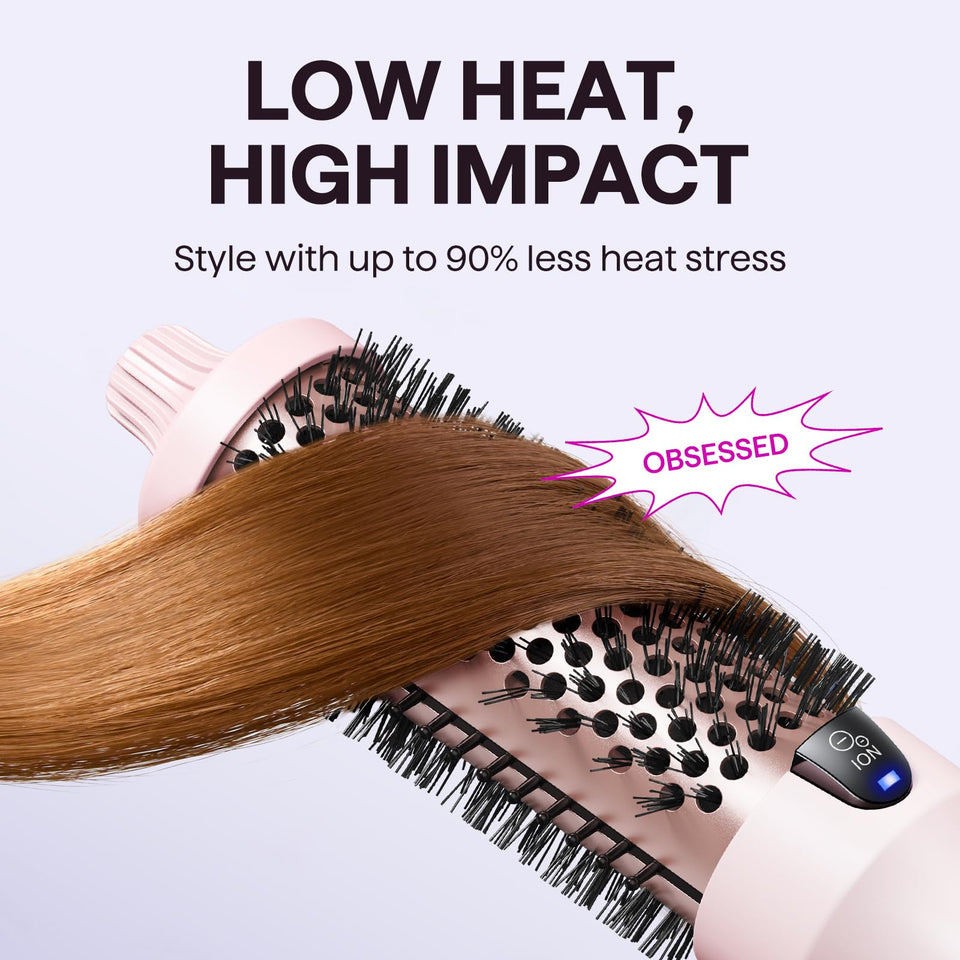 Wavytalk Thermal Brush 1.5 Inch Heated Round Brush with Ionic Ceramic for Smooth Blowout Hair Styling