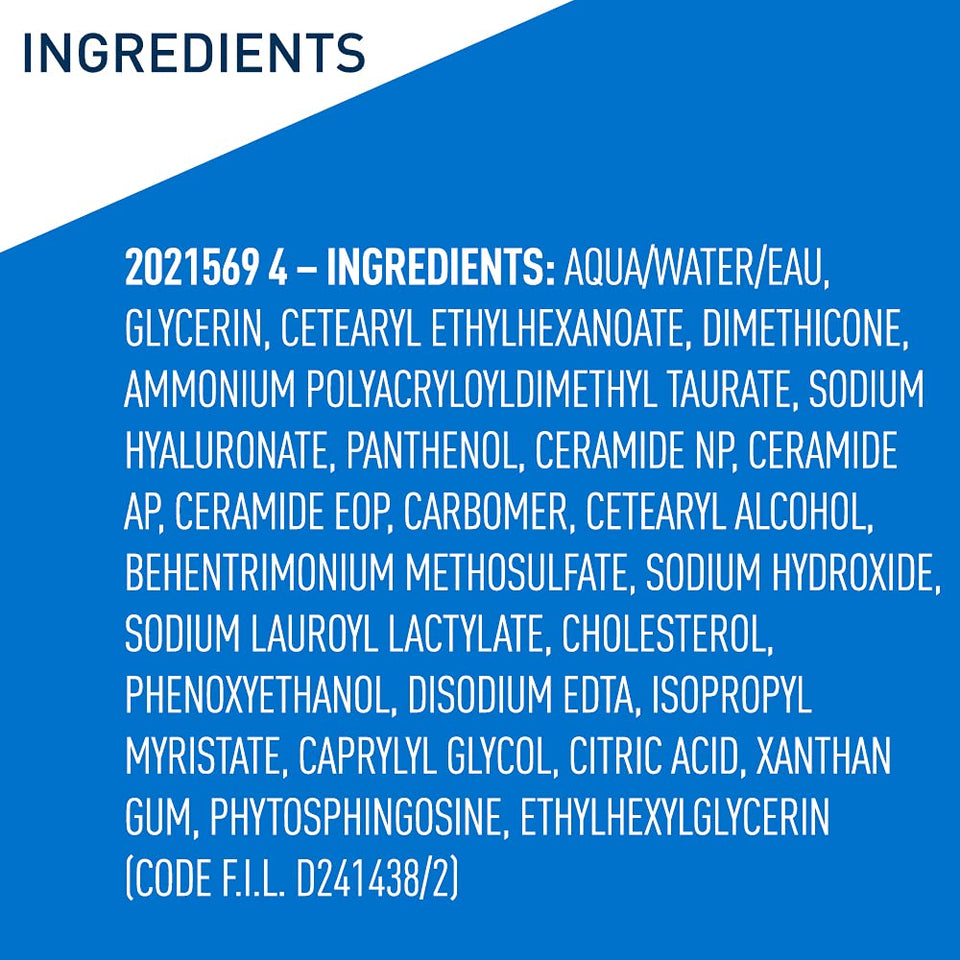 CeraVe Hyaluronic Acid Serum for Face with Vitamin B5 & Ceramides Deep Hydration 1 Oz