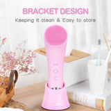 PRITECH Facial Cleansing Brush with Silicone Face Scrubber and Heat Massage for Deep Skin Cleaning