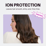 Wavytalk Ionic Hair Dryer 1875W with Diffuser for Curly Hair Ceramic Technology 3 Attachments Black