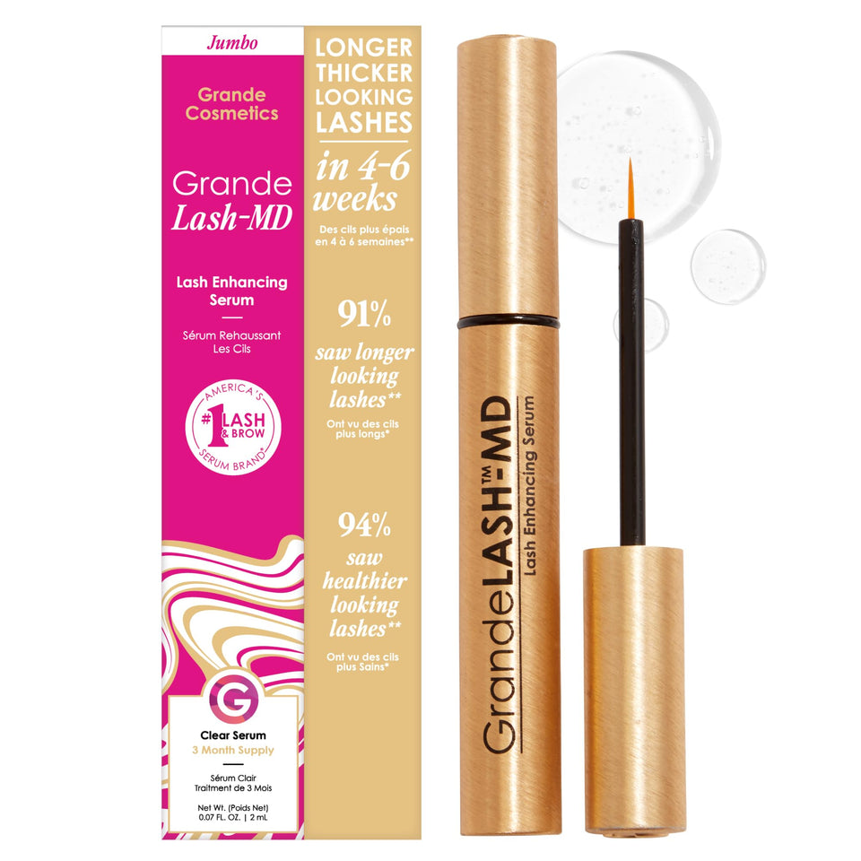 Grande Cosmetics GrandeLASH MD Lash Serum for Longer Thicker Fuller Looking Eyelashes Naturally