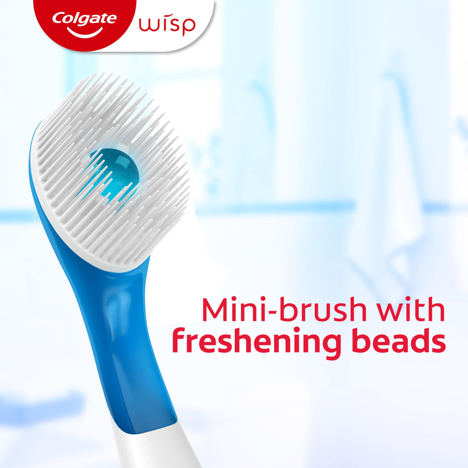 Colgate Max Fresh Wisp Disposable Mini Travel Toothbrushes Peppermint 24 Count Pack of 4