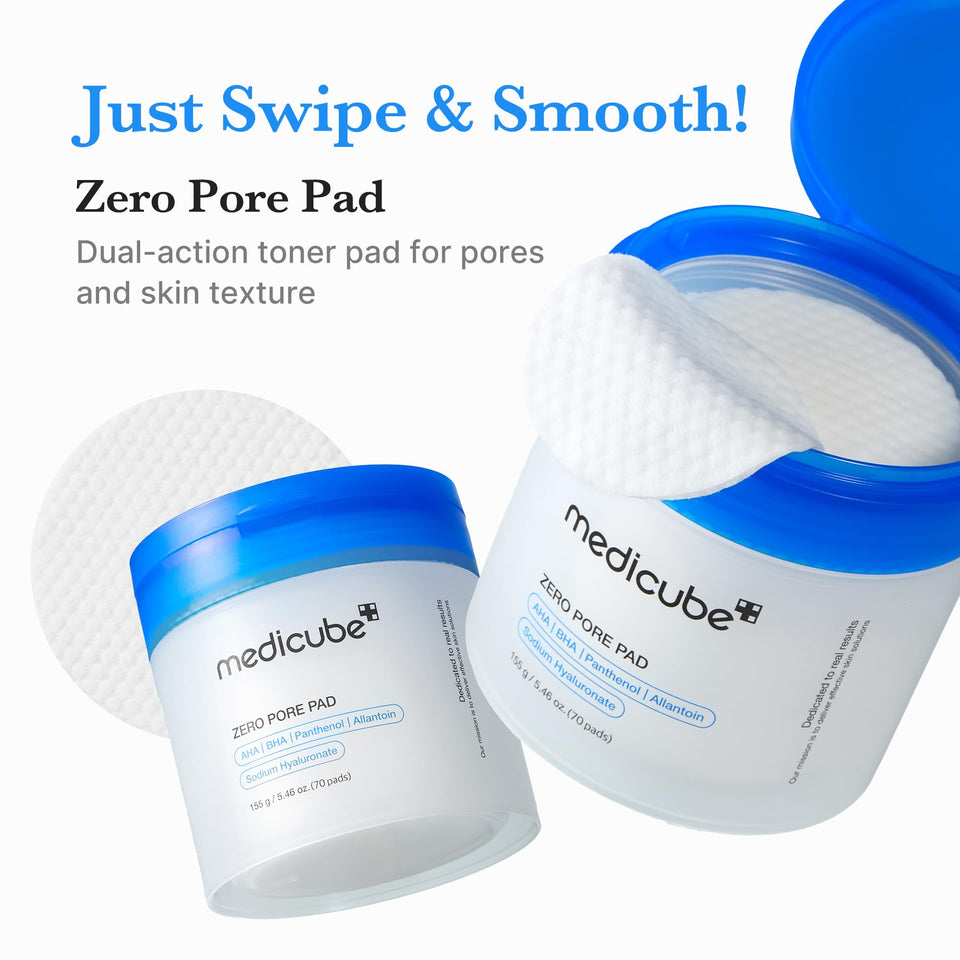 medicube Dual Textured Toner Pads with AHA BHA for Clearer Smoother and Refined Looking Skin