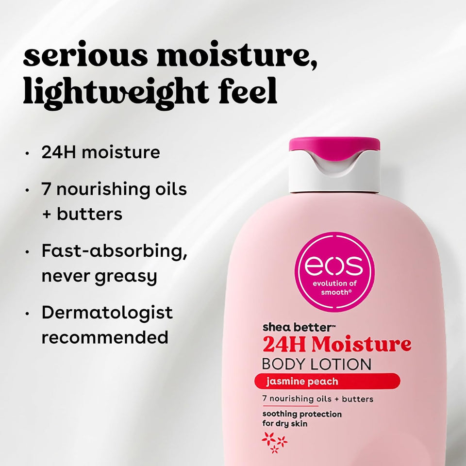 eos Shea Better Body Lotion Vanilla Cashmere Lightweight Non Greasy Moisturizer for Dry Skin Care