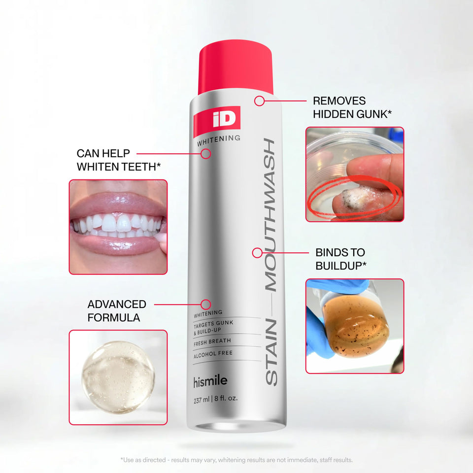 Hismile Hydrogen Peroxide Mouthwash with Essential Oils for Stain Fighting and Oral Care