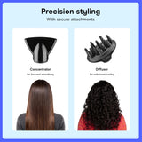 InfinitiPRO by Conair AC Motor Professional Ionic Ceramic Hair Dryer with Diffuser Concentrator Black 650X