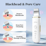 GUGUG Skin Scrubber Face Spatula 4 Modes Pore Cleaner Blackhead Remover Ultrasonic White