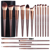 BS MALL Makeup Brush Set 18 Piece Professional Cosmetic Brushes with Black Case for Flawless Makeup