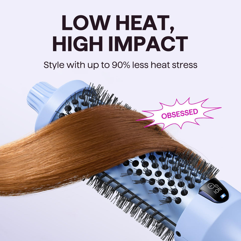 Wavytalk Thermal Brush 1.5 Inch Heated Round Brush with Ionic Ceramic for Smooth Blowout Hair Styling