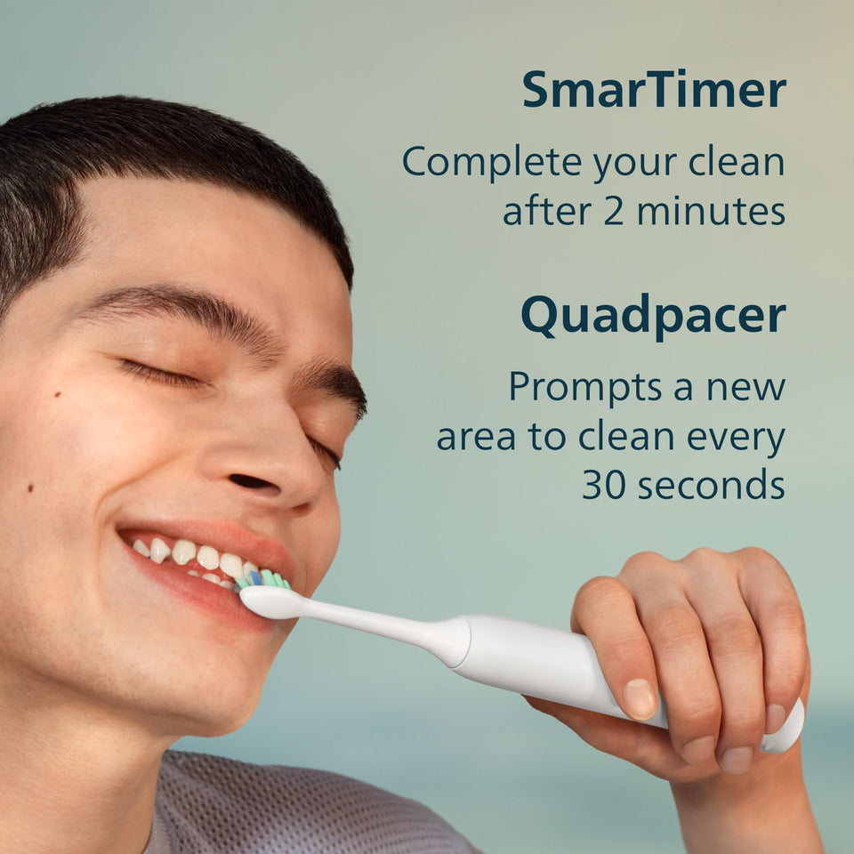Philips Sonicare 4100 Electric Toothbrush Pressure Sensor SmartTimer Quadpacer Black HX3681