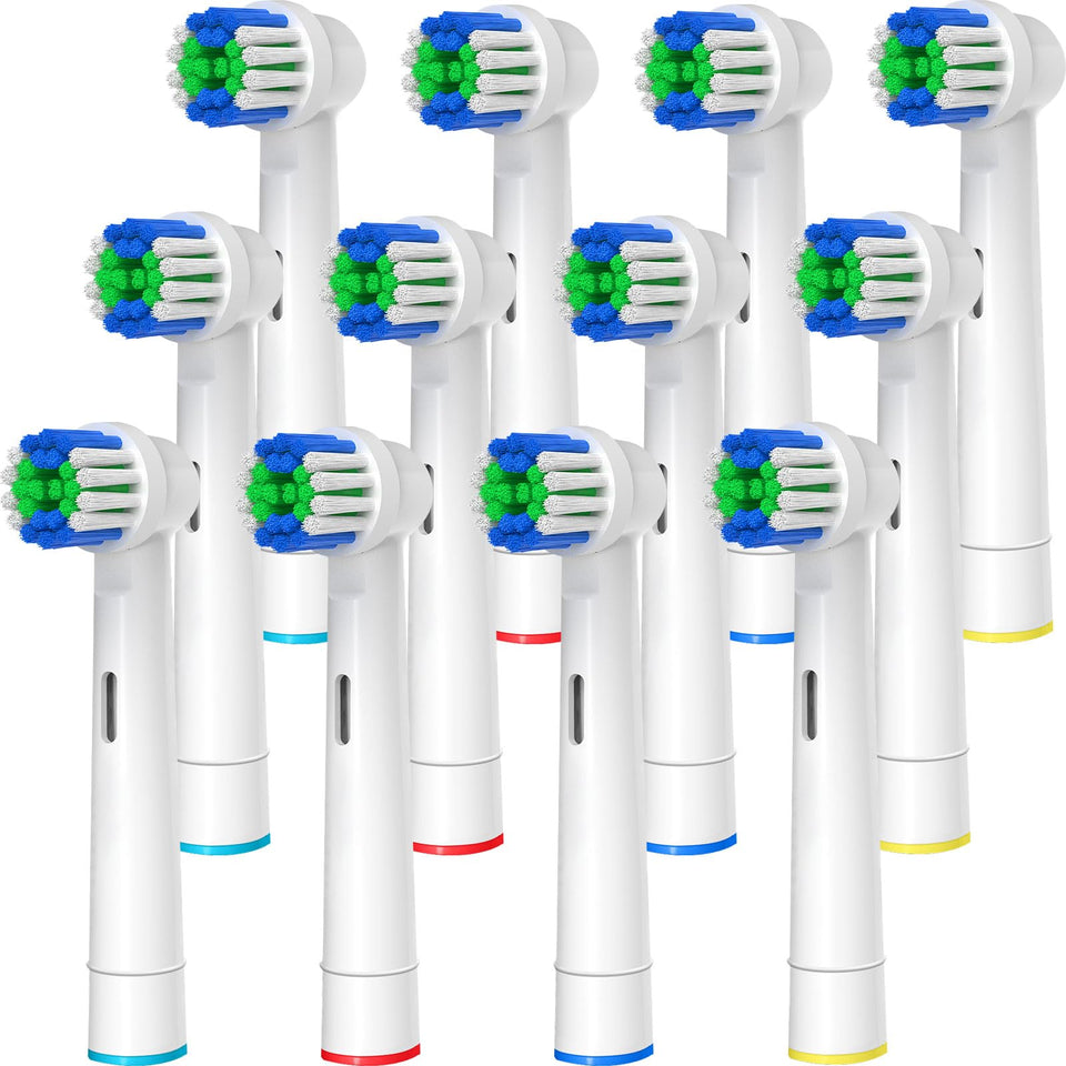 GENKENT 12 Pack Replacement Toothbrush Heads Compatible with Oral-B Pro 1000 7000 9600 3000 500