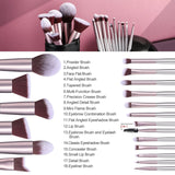 BS MALL Makeup Brush Set 18 Piece Professional Cosmetic Brushes with Black Case for Flawless Makeup