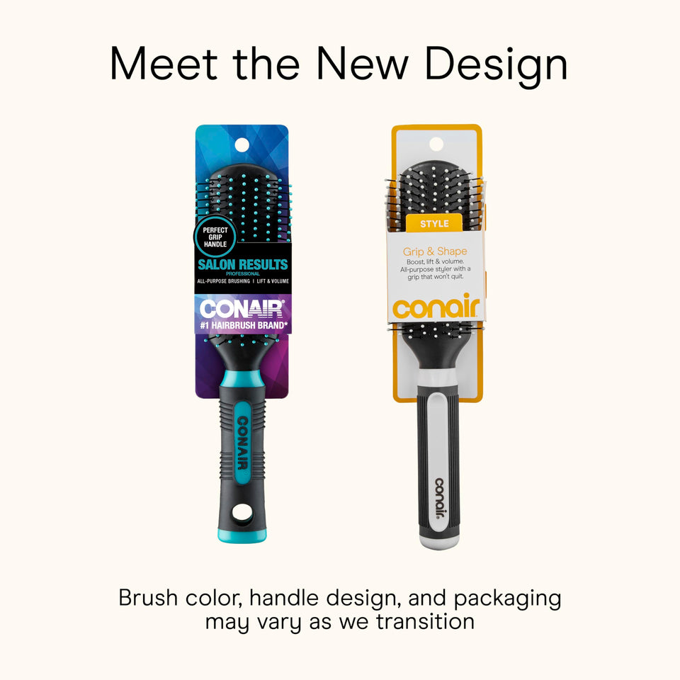 Conair Salon Results Detangling Hairbrush for All Hair Types Men Women Nylon Bristles