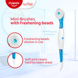 Colgate Max Fresh Wisp Disposable Mini Travel Toothbrushes Peppermint 24 Count Pack of 4