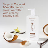 Native Coconut and Vanilla Shampoo and Conditioner Duo for All Hair Types with Clean Ingredients