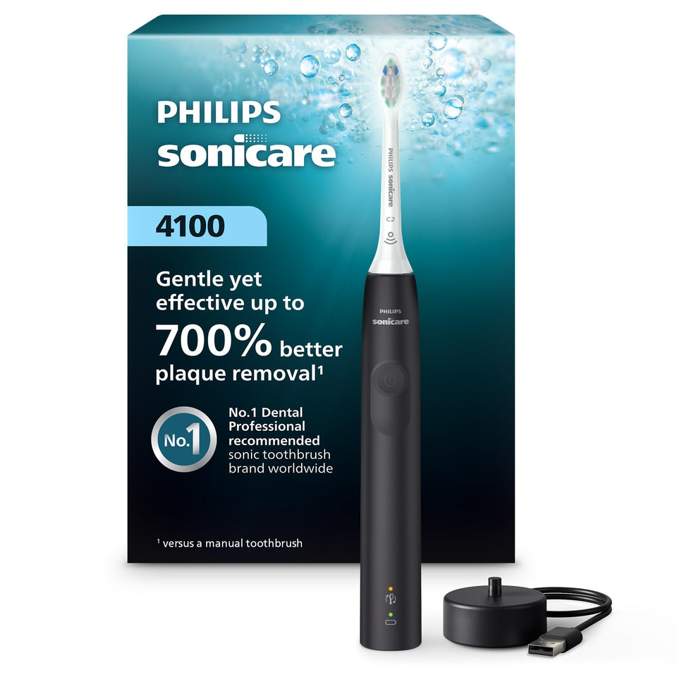 Philips Sonicare 4100 electric toothbrush pressure sensor smartimer black HX3681 - BuyO