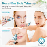 Professional Ear and Nose Hair Trimmer with Waterproof Dual Edge Blades for Men and Women Pink