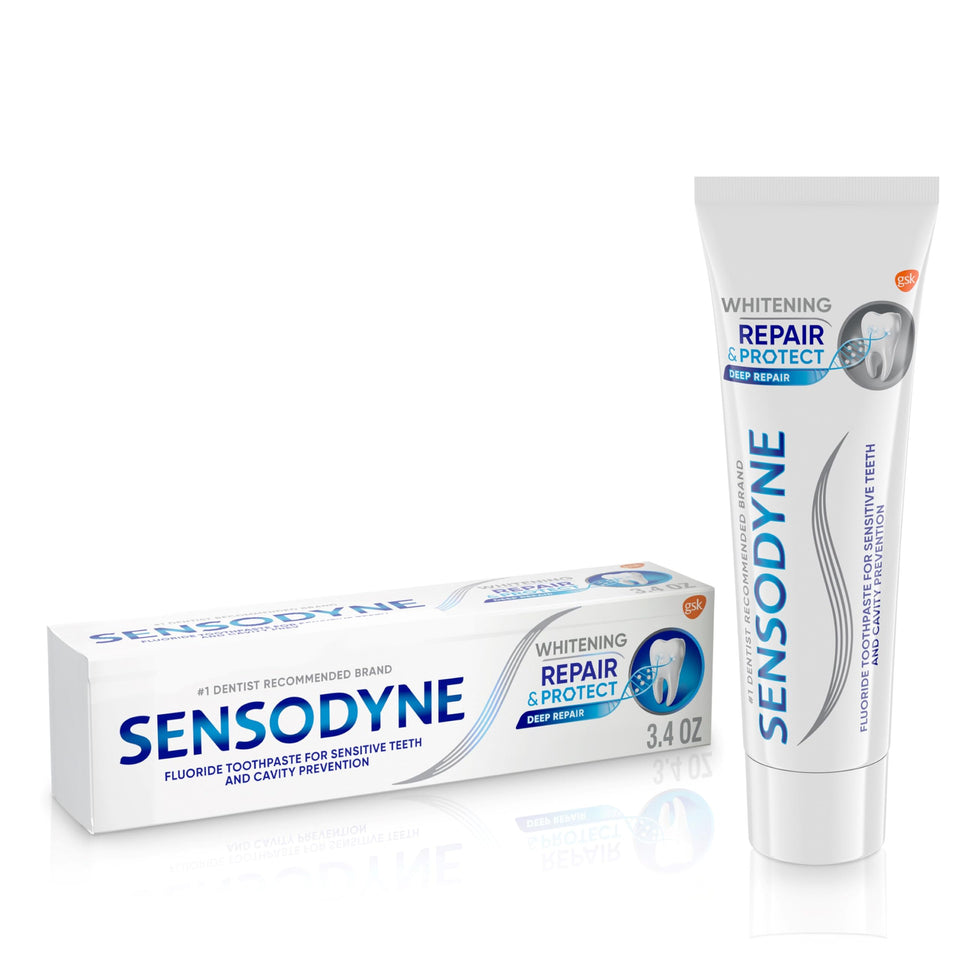 Sensodyne Repair and Protect Whitening Toothpaste for Sensitive Teeth with Cavity Protection Pack of 2