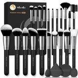 Mlemle 25 piece professional makeup brush set foundation powder blush eyeshadow sponge - BuyO